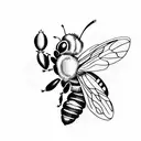 Honey Bee tattoo design idea
