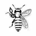 Honey Bee tattoo design idea