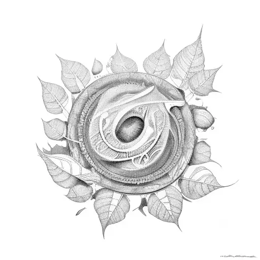 trebol con una hoja caida tattoo design idea