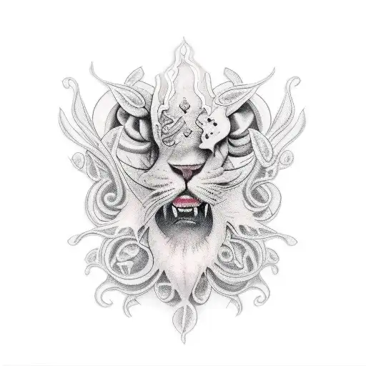 trebol con una hoja caida tattoo design idea