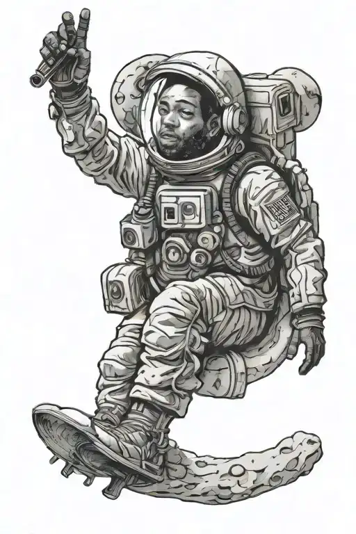 kid cudi  man on the moon  tattoo design idea
