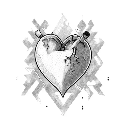 Crying Heart tattoo design idea