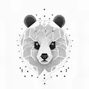 Pine Tree 3 litle bears in the middle tattoo design idea