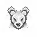 Pine Tree 3 litle bears in the middle tattoo design idea