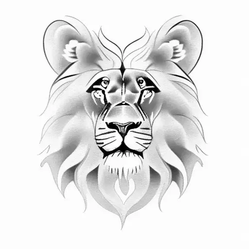 half lion half Zeus sholder tattoo  tattoo design idea