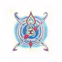 shiva's Trident with 3rd eye tattoo design idea