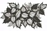 Icarus's fall colored leaves tattoo design idea
