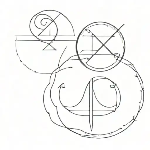 libra gemini and sagittarius tattoo design idea