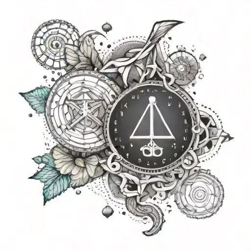 libra gemini and sagittarius tattoo design idea