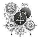 libra gemini and sagittarius tattoo design idea