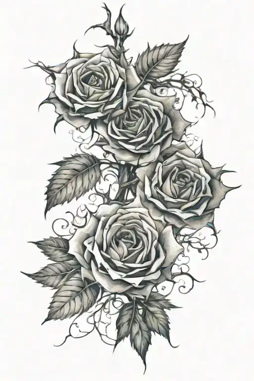 thorns tattoo design idea