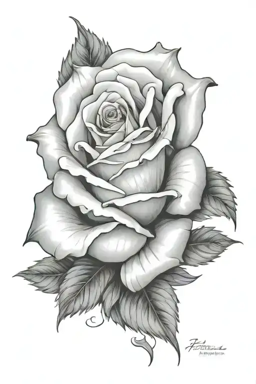 Rose tattoo design idea