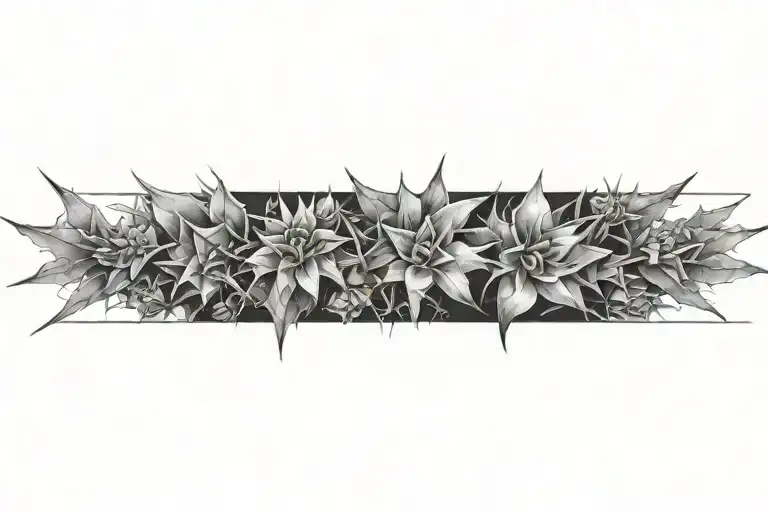 thorns and spikes tattoo design idea