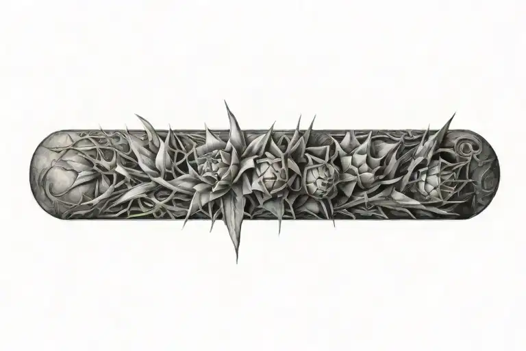 thorns and spikes tattoo design idea