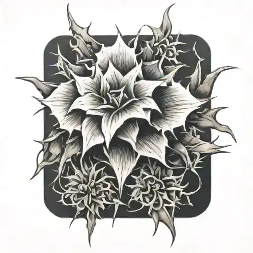 thorns and spikes tattoo design idea