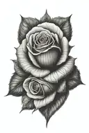 one spike rose tattoo design idea