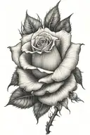 thorn rose tattoo design idea