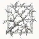 thorn branches tattoo design idea