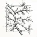 thorn branches tattoo design idea