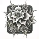 thorns and spikes tattoo design idea