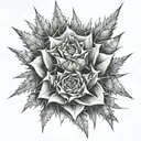 thorns and spikes tattoo design idea