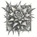 thorns and spikes tattoo design idea