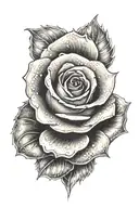 one spike rose tattoo design idea