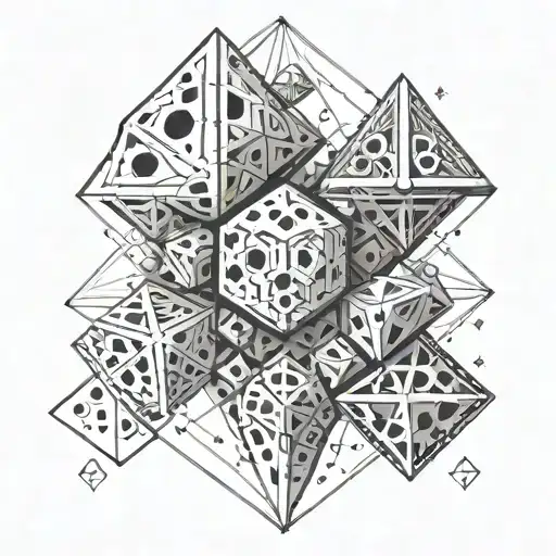 ENIGMA IN DICE tattoo design idea