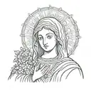 the virgin mary tattoo design idea