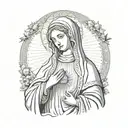 the virgin mary tattoo design idea