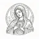 the virgin mary tattoo design idea