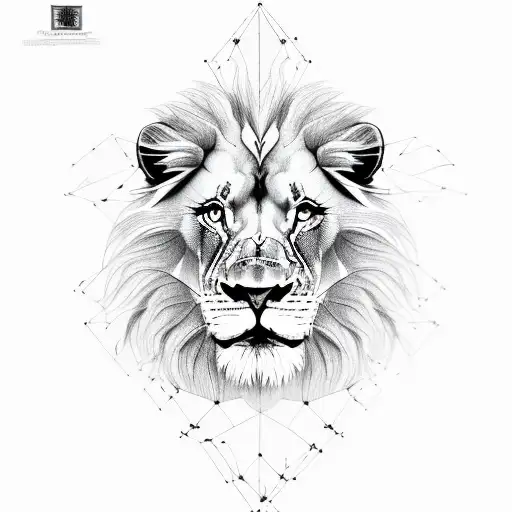 lion roaring  tattoo design idea