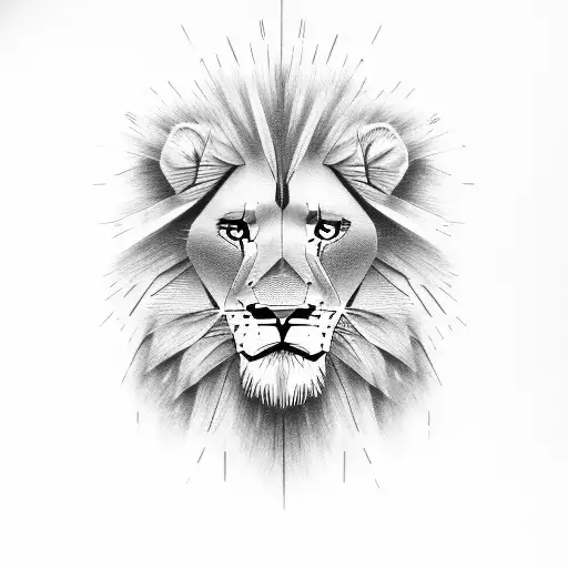 the realest with a lions face at the end  tattoo design idea
