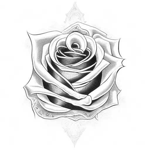 rose with thorns and a snake  tattoo design idea