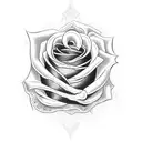 rose with thorns and a snake  tattoo design idea