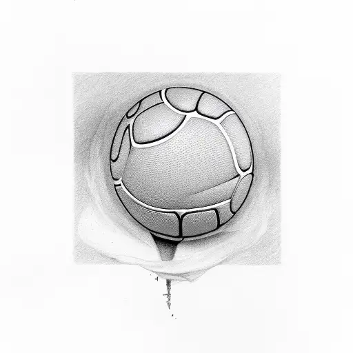 tennis ball tattoo design idea