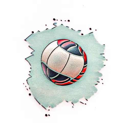 tennis ball tattoo design idea