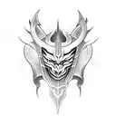 angelic demon symbol tattoo design idea