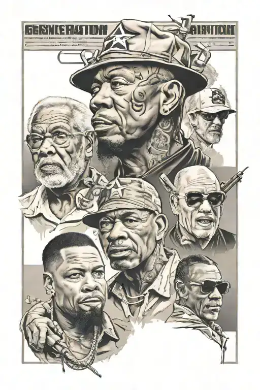 generational rappers Hollywood la tattoo design idea