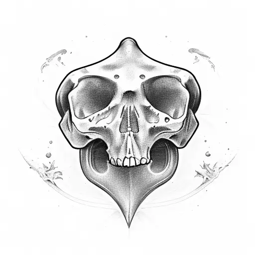 SCUBA diving Skelton  tattoo design idea
