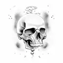 skull scuba diver  tattoo design idea