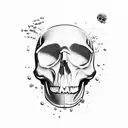 skull scuba diver  tattoo design idea