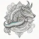 fechas y cartel tattoo design idea