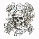 fechas y cartel tattoo design idea