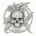 fechas y cartel tattoo design idea