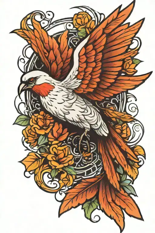 holy spirit bird  tattoo design idea