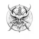 baphomet occult  tattoo design idea