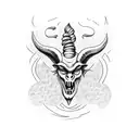 baphomet occult  tattoo design idea