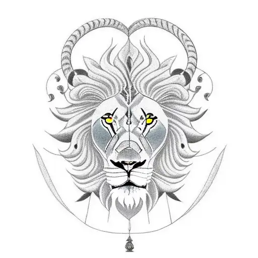 a lion, snake, INFP, enneagram 9w8, fire, DISC, and PT Parnum tattoo design idea