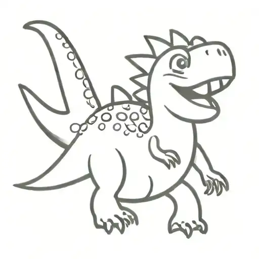 cute dinosaur tattoo design idea